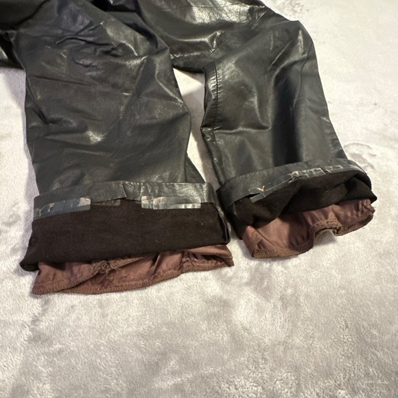 Vintage 80s Leather Motorcycle Pants Black Retro Women’s Sterling Stall 31x31 - Picture 9 of 10